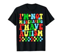 No me Estoy portando Mal, Tengo Conciencia sobre el Autismo Apoyo Autista Camiseta gráfica económica, Hombre, Negro, M