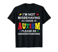 No me Estoy portando Mal, Tengo Conciencia sobre el Autismo Apoyo Autista Camiseta gráfica económica, Hombre, Negro, S
