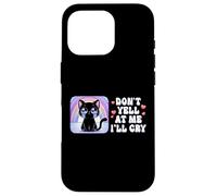 No me grites lloraré Lindo Gato con Arco Iris Carcasa para iPhone 16 Pro