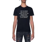 No Me Gusta Hacer Planes Camiseta De Manga Corta Negra con Cuello Redondo para Hombre T-Shirt Short Sleeve Black Crewneck tee For Men