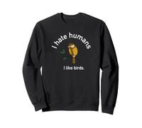 no me Gusta la Gente Amor pájaros Nerd Autista ornitólogo Sudadera