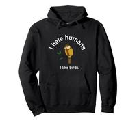 no me Gusta la Gente Amor pájaros Nerd Autista ornitólogo Sudadera con Capucha