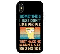 No Me Gusta La Gente Me Hacen Decir Malas Palabras Carcasa para iPhone X/XS