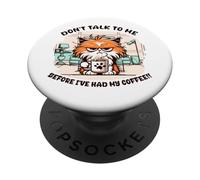 No me hables Antes de Haber tomado mi café PopSockets PopGrip Adhesivo