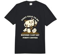 No me hables Antes de mi Primer café Divertido Retro Estilo Comfort Colors Adult Heavyweight T-Shirt