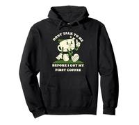 No me hables Antes de mi Primer café Divertido Retro Estilo Sudadera con Capucha
