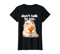 No me hables Cóctel Humor sarcástico Art Kitten Camiseta gráfica económica, Mujer, Negro, XS