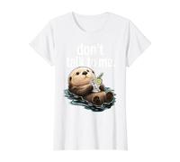 No me hables Cóctel Humor sarcástico Arte Nutria Camiseta gráfica económica, Mujer, Blanco, L