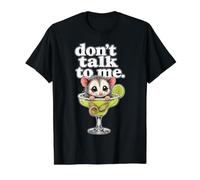 No me hables Cóctel Humor sarcástico Arte Zarigüeya Camiseta gráfica económica, Hombre, Negro, S