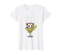 No me hables Cóctel Humor sarcástico Arte Zarigüeya Camiseta gráfica económica, Mujer, Blanco, L