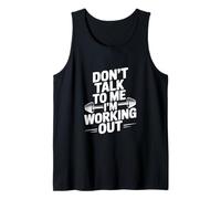 No me hables Estoy entrenando Humor en el Gimnasio Camiseta sin Mangas
