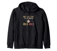 No me hables hasta que haya tenido mi halohalo divertido Haluhalo Sudadera con Capucha