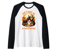 No me Hagas Girar mi Interruptor de Bruja Camiseta Manga Raglan