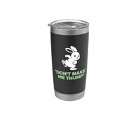 No me hagas golpear el humor del amante del conejito enojado Vaso térmico de acero inoxidable de doble pared