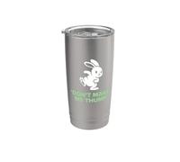 No me hagas golpear el humor del amante del conejito enojado Vaso térmico de acero inoxidable de doble pared