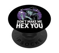 No me hagas hechizarte Halloween PopSockets PopGrip Adhesivo