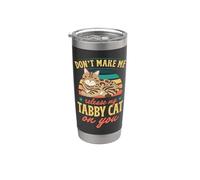 No me hagas soltar mi gato atigrado sobre ti Vaso térmico de acero inoxidable de doble pared