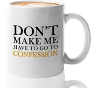 No Me Hagas Tener Que Ir A La Confesión Taza Con Asa Taza De Café Porcelana Tazas Para Café Capuchino Té 330Ml