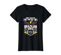 No me Hagas Usar mi Voz brasileña - Orgullo Divertido de Brasil Camiseta gráfica económica, Mujer, Negro, XS