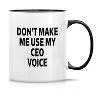 No Me Hagas Usar Mi Voz De Director Ejecutivo Taza Chic Taza De Café Con Asa Tazas De Desayuno Para Espresso Leche Bebidas Frías Y Calientes 330Ml