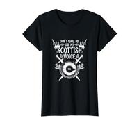 No me Hagas Usar mi Voz Escocesa - Orgullo Divertido de Escocia Camiseta gráfica económica, Mujer, Negro, S