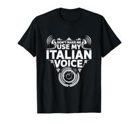 No me Hagas Usar mi Voz Italiana - Orgullo Divertido de Italia Camiseta gráfica económica, Hombre, Negro, L