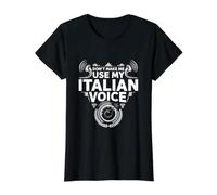 No me Hagas Usar mi Voz Italiana - Orgullo Divertido de Italia Camiseta gráfica económica, Mujer, Negro, L