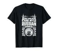 No me Hagas Usar mi Voz Rusa - Orgullo Divertido de Rusia Camiseta gráfica económica, Hombre, Negro, L
