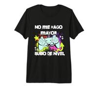 No me Hago Mayor subo de Nivel Gamer Friki Videojuegos años Camiseta Premium