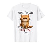 No me Importa la Cara, Gato, Gracioso, indiferente, felino Camiseta