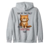 No me Importa la Cara, Gato, Gracioso, indiferente, felino Sudadera con Capucha