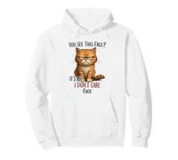 No me Importa la Cara, Gato, Gracioso, indiferente, felino Sudadera con Capucha