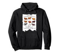 No me importa lo que alguien piense de mí excepto vacas que quiero vaca Sudadera con Capucha