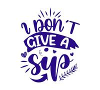 No me importa un comino el Día de la Madre Calcomanías de tallado fino 40x50.1cm Vinilos para ventanas Azul oscuro