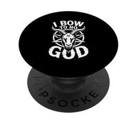 ¡No me inclino Ante ningún Dios! Ateo Anti Religión Pentagrama Ateísmo PopSockets PopGrip Adhesivo