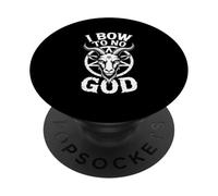 ¡No me inclino Ante ningún Dios! Ateo Anti Religión Pentagrama Ateísmo PopSockets PopGrip Adhesivo