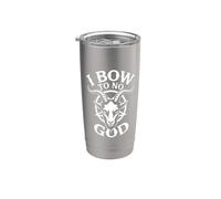 ¡No me inclino ante ningún Dios! Ateo Anti Religión Pentagrama Ateísmo Vaso térmico de acero inoxidable de doble pared