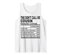 No me llames primos primos Hombres Mujeres reunión Familiar Camiseta sin Mangas