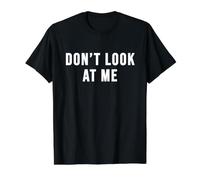 No me mires Camiseta gráfica económica, Hombre, Negro, L