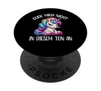 No me mires en este tono Unicornio Unicornio Divertido PopSockets PopGrip Adhesivo
