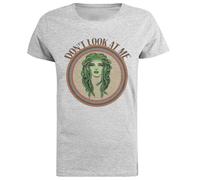 No Me Mires Medusa Camiseta De Manga Corta De Mujer Gris Grey Women tee Short Sleeve T-Shirt