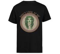 No Me Mires Medusa Camiseta Negra de Manga Corta para Hombre Black Men tee Short Sleeve T-Shirt