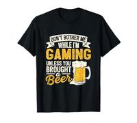 No me molestes Mientras Estoy Jugando Amante de la Cerveza Gamer Bebedor Camiseta