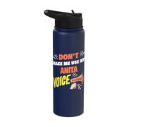 No me obligues a usar mi voz de Anita Nombre divertido de Anita Stainless Steel Insulated Water Bottle