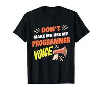 No me obligues a Usar mi Voz de Programador Programador Divertido Camiseta gráfica económica