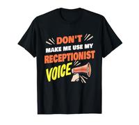 No me obligues a Usar mi Voz de recepcionista Recepcionista Divertida Camiseta gráfica económica