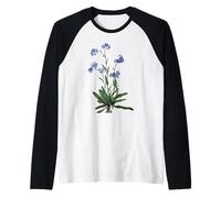 No me Olvides de Flores Azules Amante de Las Plantas para Parejas Camiseta Manga Raglan