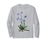No me Olvides de Flores Azules Amante de Las Plantas para Parejas Manga Larga
