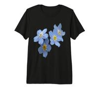 No me Olvides románticas Flores Azules Camiseta Premium