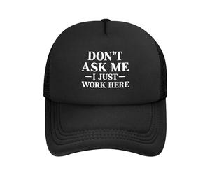 No Me Preguntes, Solo Trabajo Aquí Unisex Sombrero Ajustable Gorra De Béisbol Clásico Gorra Trucker para Senderismo Golf Tenis